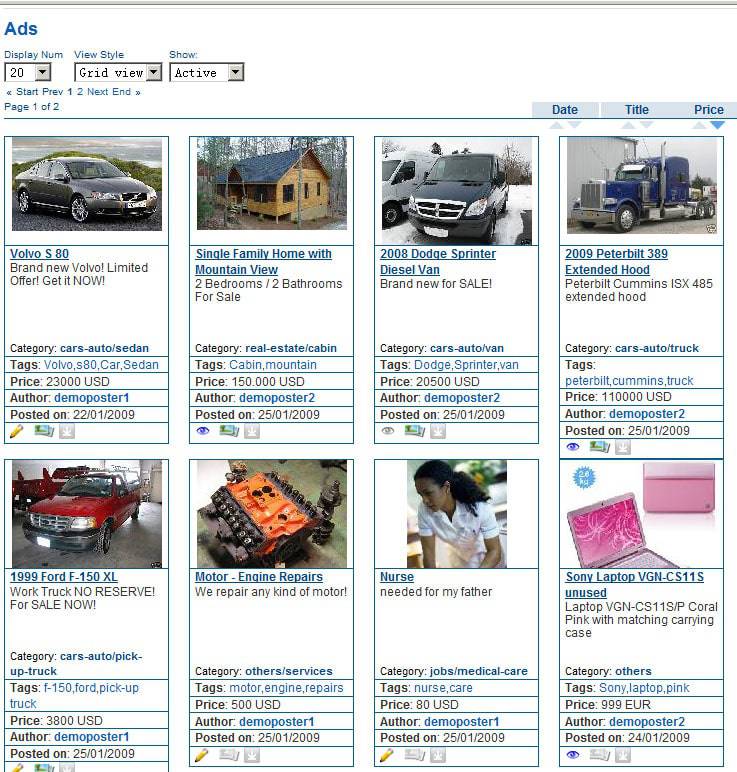 信息多列显示-由外贸网站建设|B2C购物网站建设|Joomla/Magento实施专家新龙提供