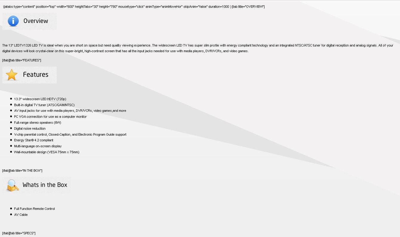 Joomla：内容标签卡的制作-由外贸网站建设专家新龙制作