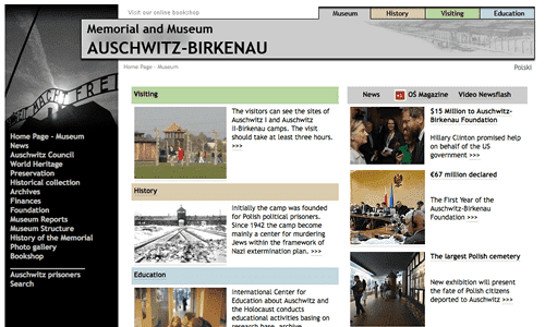 The Auschwitz Memorial and Museum 奥斯威辛集中营纪念馆和博物馆网站使用Joomla-外贸网站建设专家新龙翻译