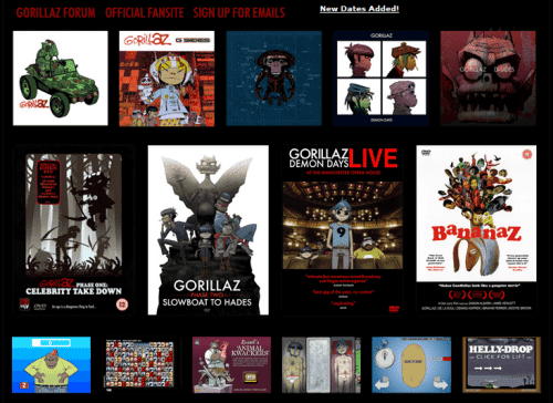 Gorillaz旧网站-由外贸网站建设专家新龙翻译