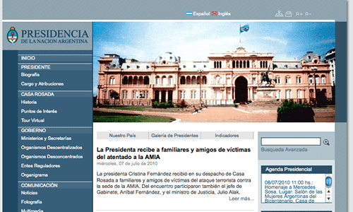 Argentinan President Uses Joomla Argentinan President Uses Joomla