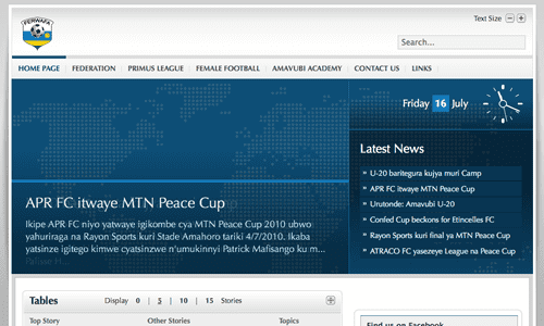 卢旺达足协网站使用Joomla-外贸网站建设专家新龙翻译