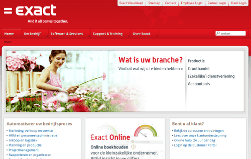 Exact Software 荷兰Exact软件使用Joomla-外贸网站建设专家新龙翻译