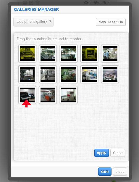 机器设备类图片展示效果的后台排序操作-外贸网站建设专家新龙制作