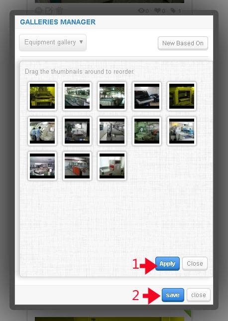 机器设备类图片展示效果的后台排序操作-外贸网站建设专家新龙制作