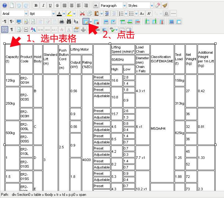 Joomla:粘贴到网页的表格调整-外贸网站建设专家新龙制作