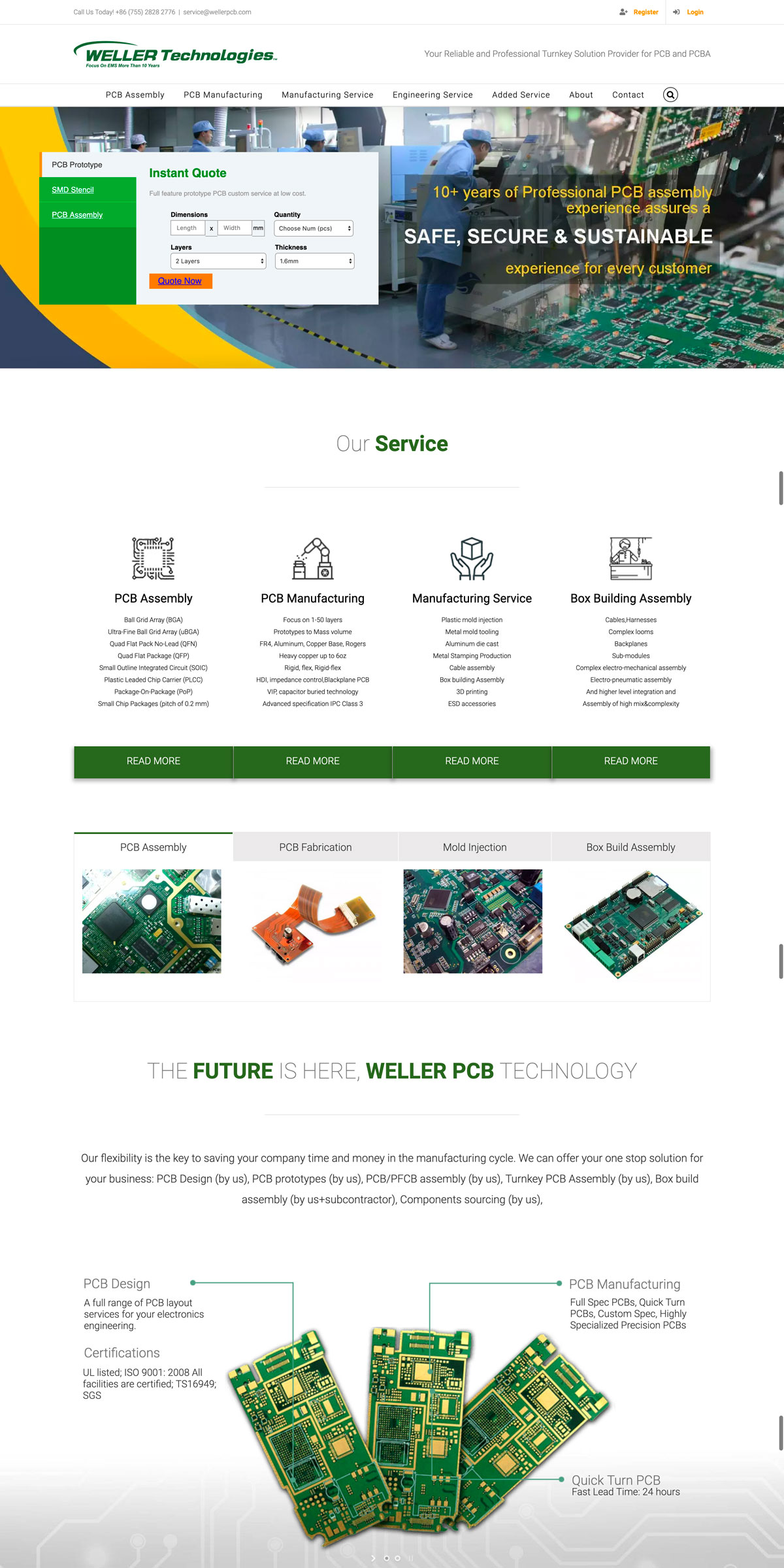 PCB设计制造行业外贸网站设计