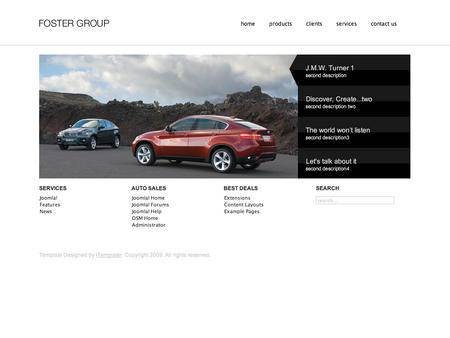 外贸网站建设欣赏-小汽车英文网页设计