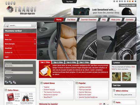 外贸网站建设欣赏-小汽车英文网页设计