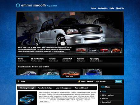 外贸网站建设欣赏-小汽车英文网页设计