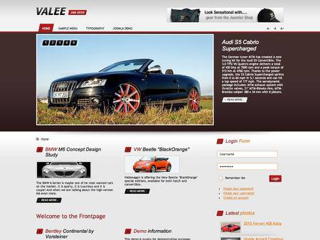 外贸网站建设欣赏-小汽车英文网页设计