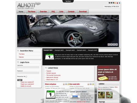 外贸网站建设欣赏-小汽车英文网页设计