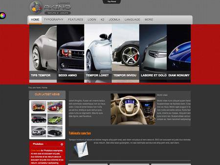 外贸网站建设欣赏-小汽车英文网页设计