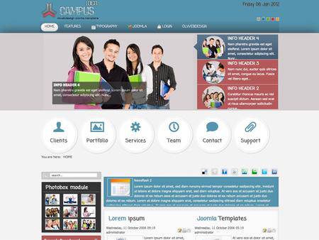 外贸网站建设欣赏-教育培训网页设计