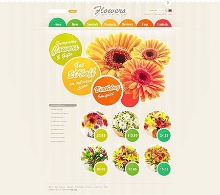 外贸网站建设欣赏-花卉植物类网页设计