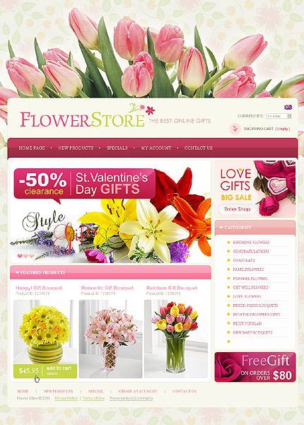 外贸网站建设欣赏-花卉植物类网页设计