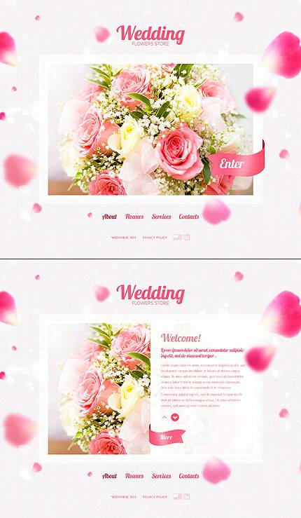 外贸网站建设欣赏-花卉植物类网页设计