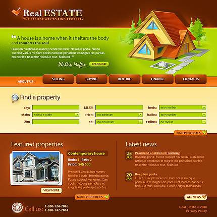 外贸网站建设欣赏-房地产旅馆类网页设计