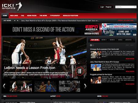 外贸网站建设欣赏-运动类网站网页设计