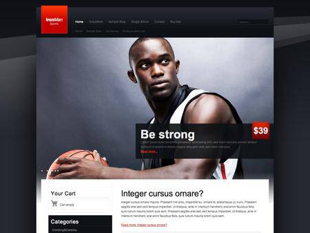 外贸网站建设欣赏-运动类网站网页设计