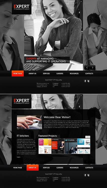 外贸网站建设欣赏-通讯类企业网页设计