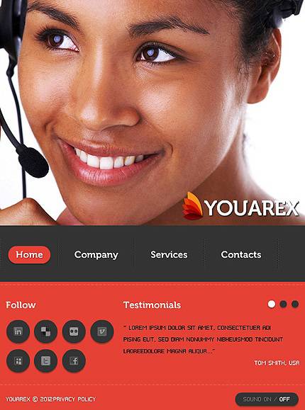 外贸网站建设欣赏-通讯类企业网页设计