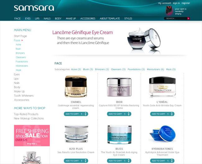 外贸网站建设欣赏-网店设计