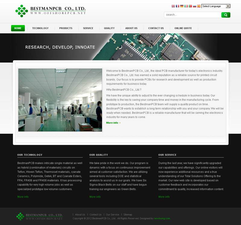 bestmanpcb外贸网站-外贸网站建设专家新龙制作