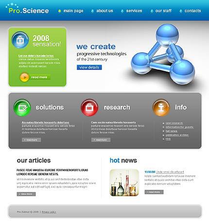 外贸网站建设欣赏-科学技术工程类网页设计