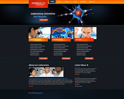 外贸网站建设欣赏-科学技术工程类网页设计