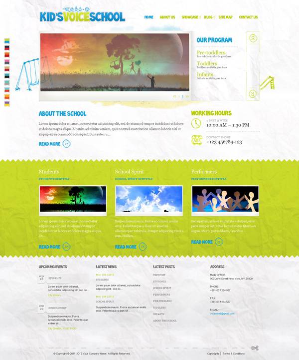 学校英文网站设计欣赏