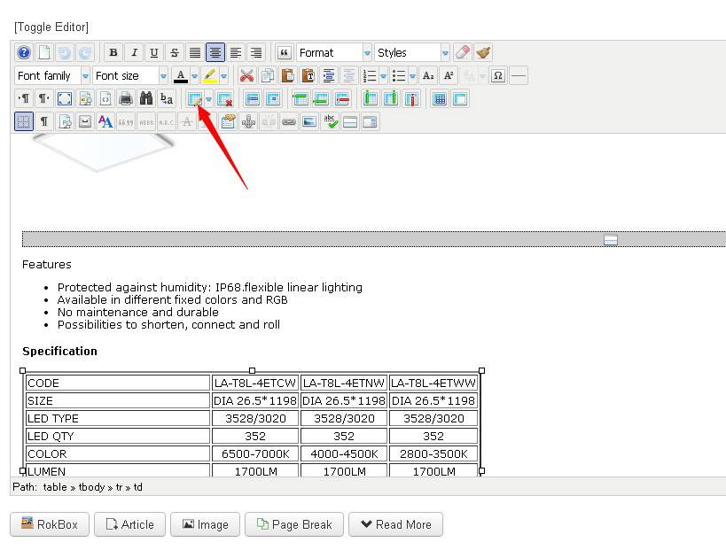 Joomla:如何调整网页表格的整体宽度-外贸网站建设/响应式网站建设专家新龙制作