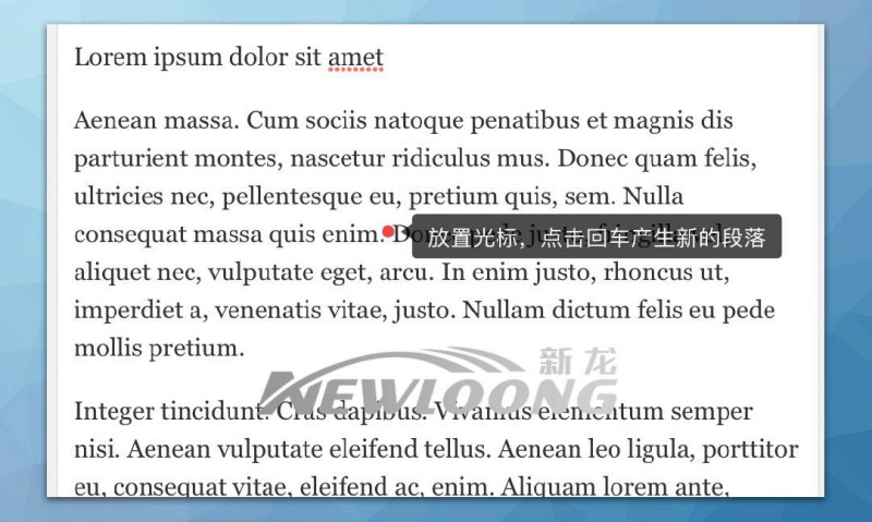 文章内容分页及中英文标题并显的编辑-深圳市新龙资讯有限公司原创