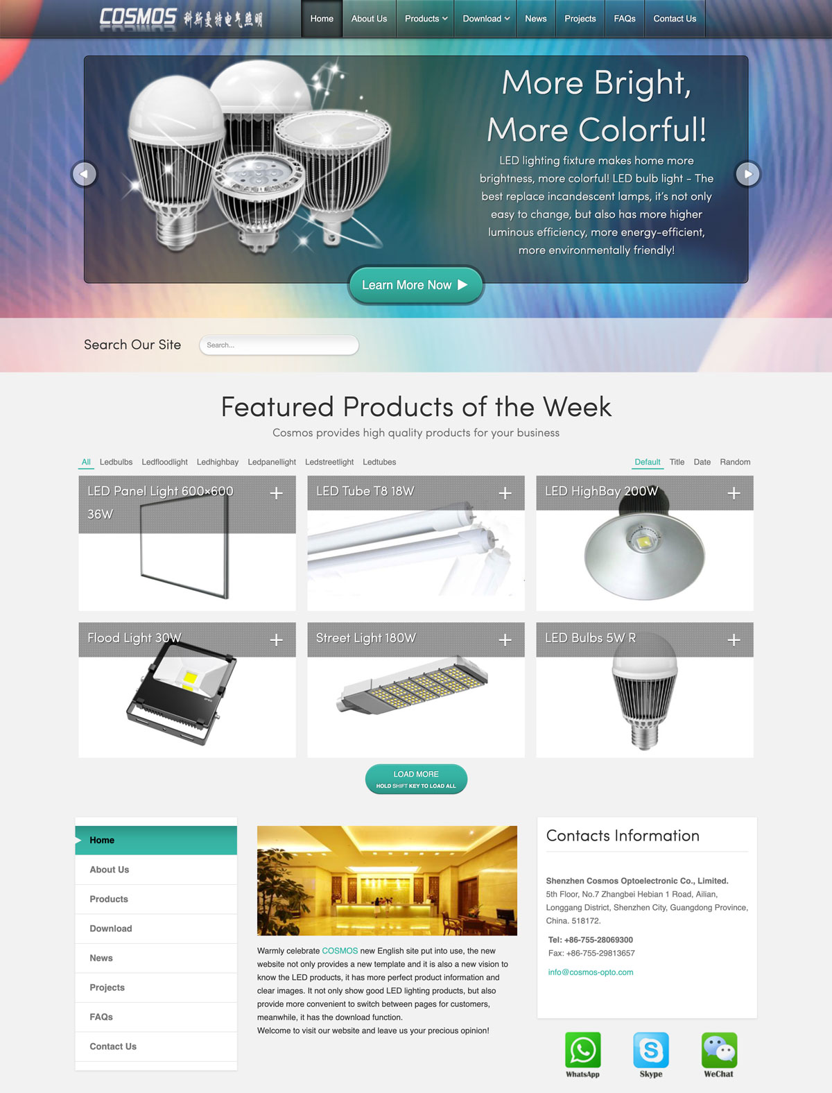 LED英文网站建设