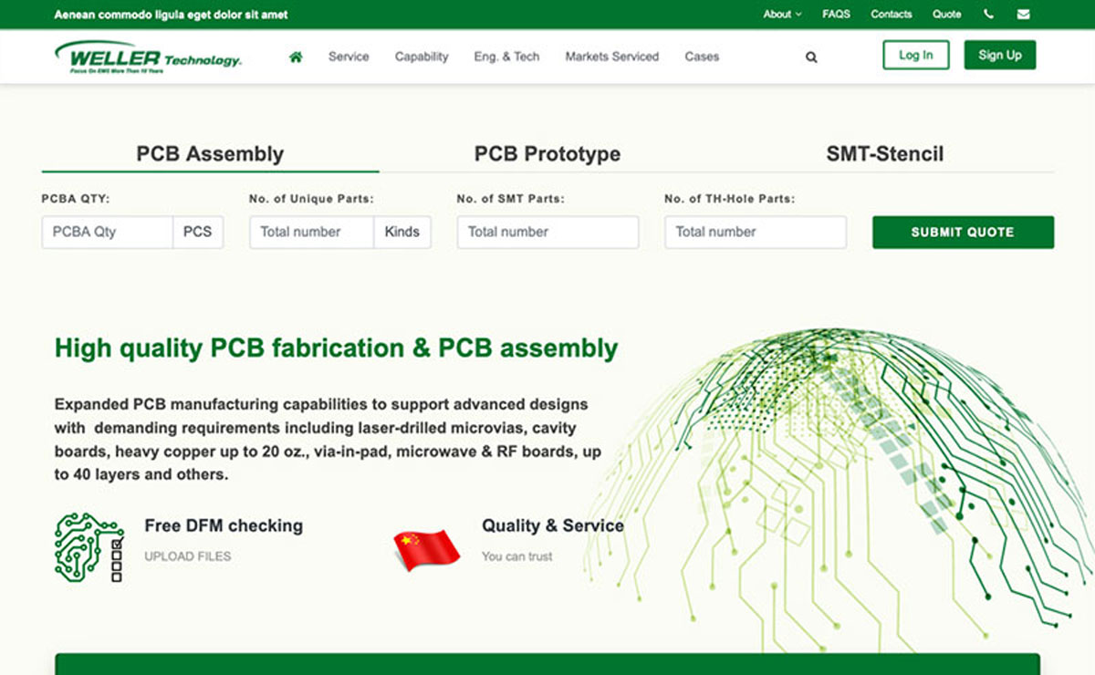 PCB行业外贸网站-WellerPCB