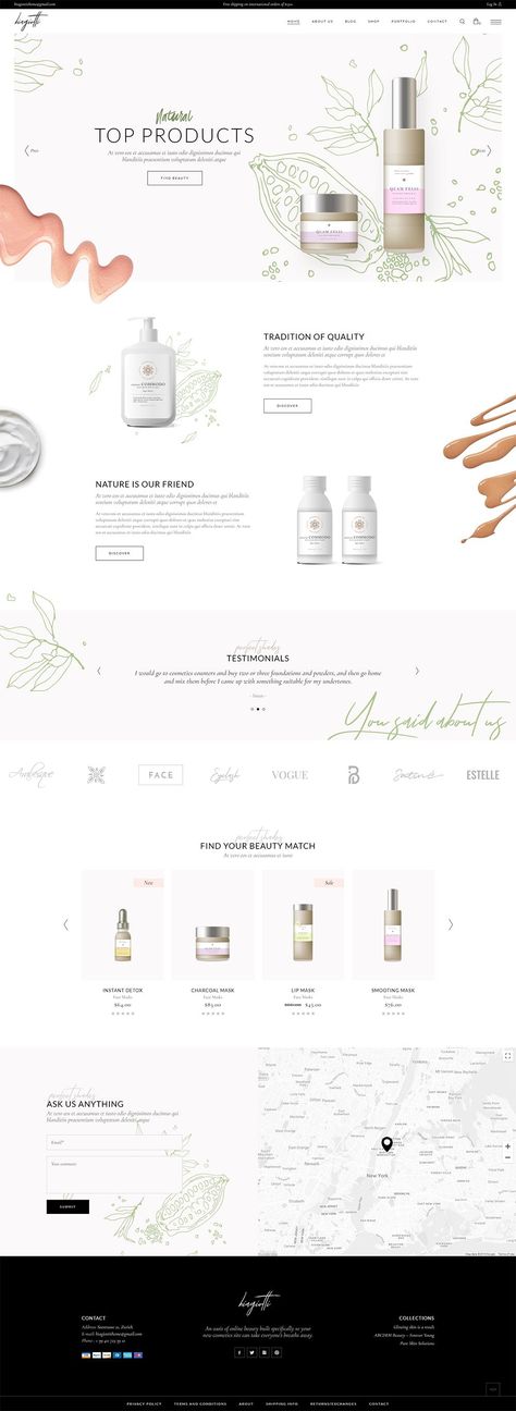 面向女性网页设计化妆品网页设计